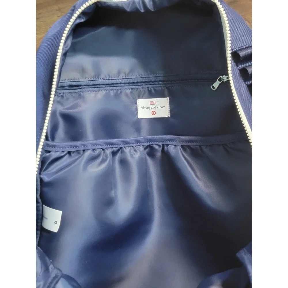 Vineyard Vines Target Navy Blue Pink‎ Logo Backpack Padded School Bag RN17730